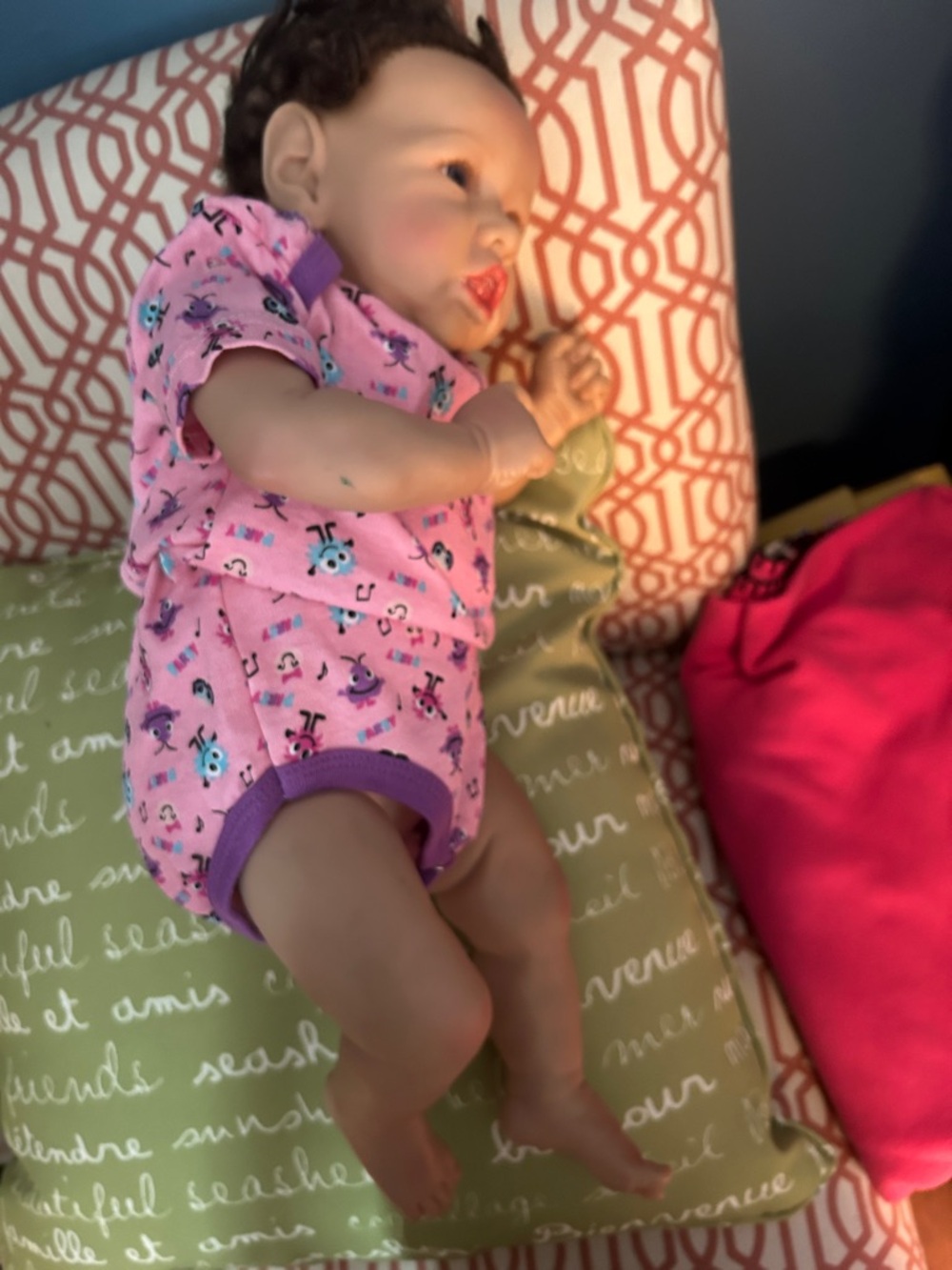 Baby Doll with Patterned Onesie - Picture 14 of 16
